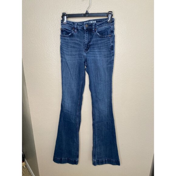 Idyllwind Womens‎ Flare Leg Blue Denim Jeans  2x36 Casual Stretch Fit 5-Pocket - Picture 1 of 8